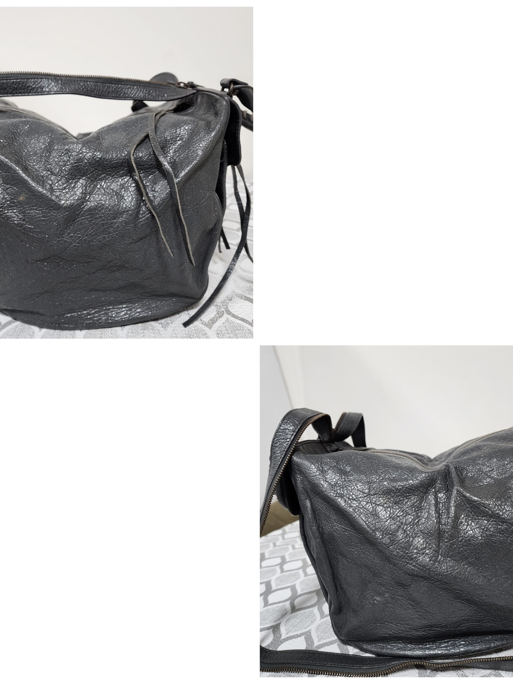 BALENCIAGA Agneau Classic Hardware Zip Traveler Backpack Grey - Picture 8 of 12